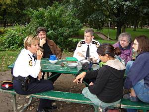 Supt. White comes for lunch...