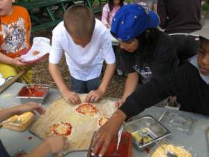 7.Boys at Dufferin Grove making pizza, 2010...